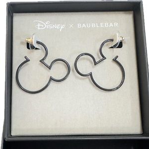 DISNEY x BaubleBar Mickey Mouse Earrings Black